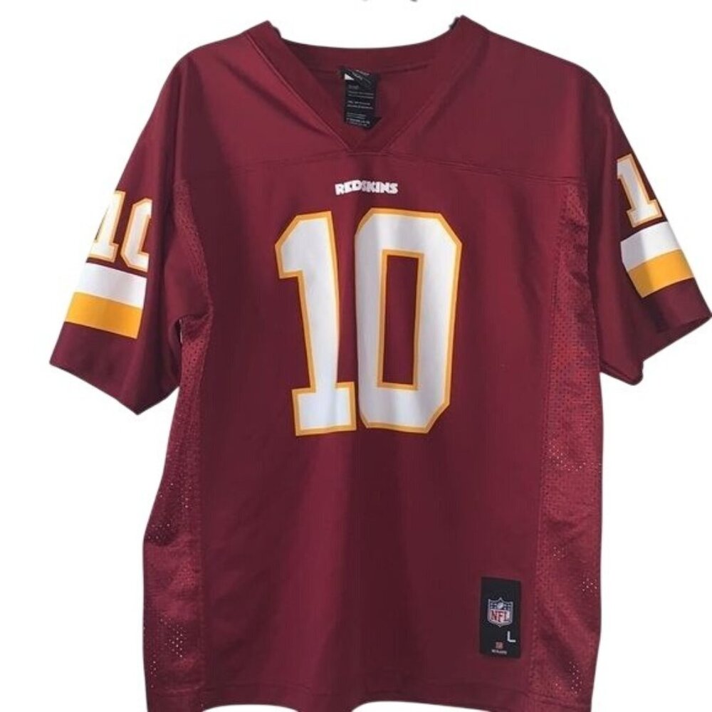 NFL Youth Redskins #10 Team Apparel Jersey Large Maroon & Yellow Polyester Sport